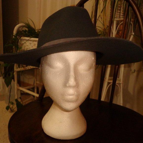 FIRM NWT Anthropologie Wyeth Felted Rancher Hat Blue O/S - Picture 9 of 15